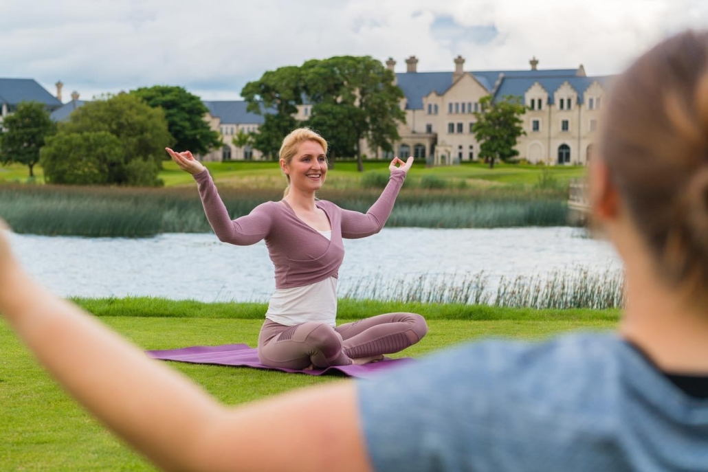 Lakeside yoga mediation